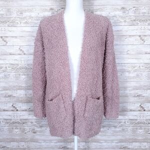 Hippie Rose Open Front Cardigan L Soft Mystic Mauve O